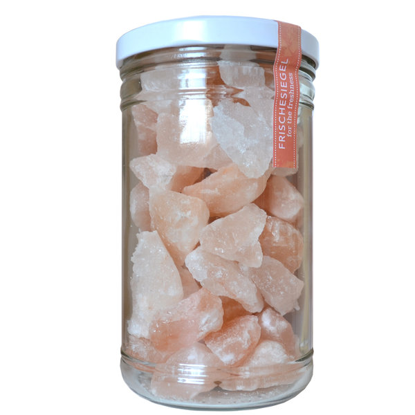 Kristallsalz rosa Brocken SALZHÄUSL 1 kg für Sole im Glas