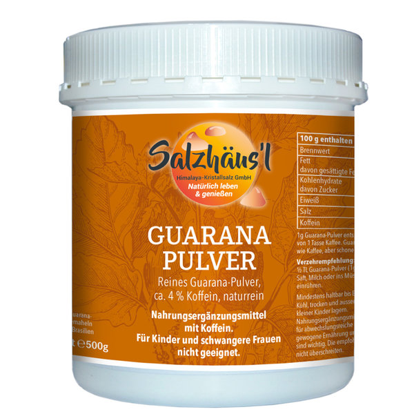 Guarana Pulver SALZHÄUS`L 500 g / 4% Koffein / Apothekerqualität