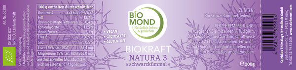 Biokraft Natura *3* BIOMOND BIO Schwarzkümmel Pulver 200 g