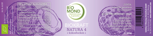 Biokraft Natura *4* BIOMOND BIO Kokosnuss-Protein Pulver 200 g