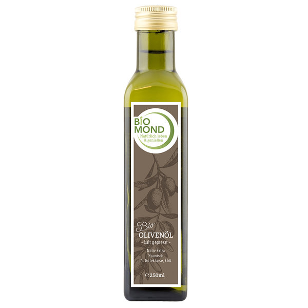 BIO Olivenöl BIOMOND, 250 ml extra nativ, Spanien / kalt gepresst