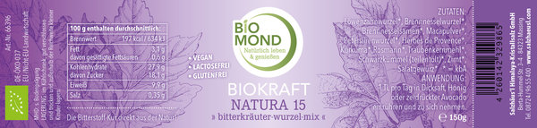 Biokraft Natura Nr. *15* BIOMOND Bitterkräuter Wurzel-Mix 150 g